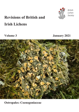 Revisions of British and Irish Lichens