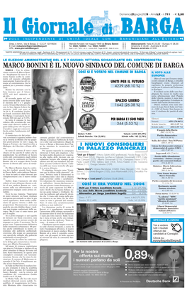 Marco Bonini È Il Nuovo Sindaco Del Comune Di Barga