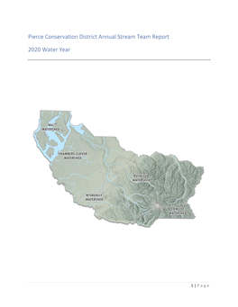 Pierce Conservation District Annual Stream Team Report 2020 Water