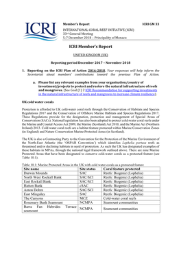 ICRI Member's Report