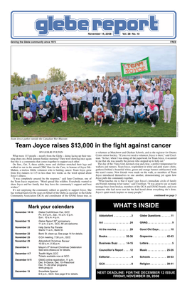 WHAT's INSIDE Team Joyce Raises $13,000 in the Fight Against Cancer