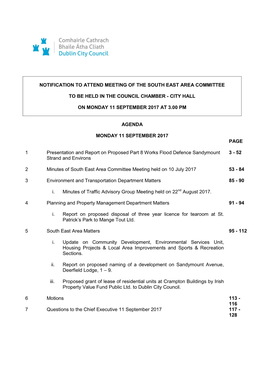 (Public Pack)Agenda Document for South East Area Committee, 11/09