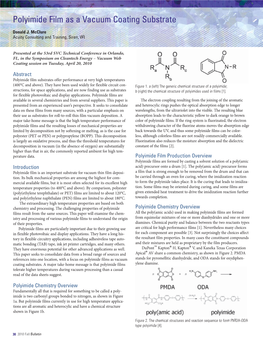 Polyimide Film As a Vacuum Coating Substrate