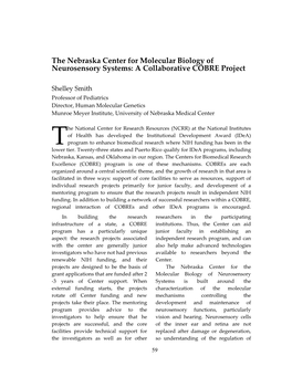 The Nebraska Center for Molecular Biology of Neurosensory Systems: a Collaborative COBRE Project