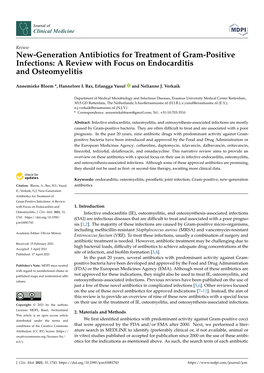 New-Generation Antibiotics for Treatment of Gram-Positive Infections: a Review with Focus on Endocarditis and Osteomyelitis