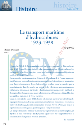 Histoire Le Transport Maritime D'hydrocarbures 1923