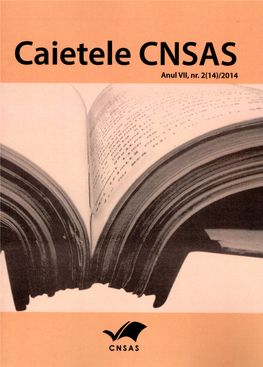 Caietele CNSAS, Nr. 2 (14) / 2014