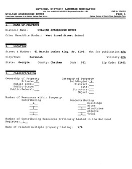 1 Name of Related Multiple Property Listing: N/A NFS Form 10-900USDI/NPS NRHP Registration Form (Rev