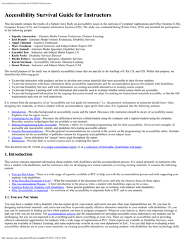 Accessibility Survival Guide for CS/CIS/CAS Instructors