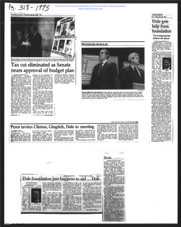 News Clippings from the Dole Archives