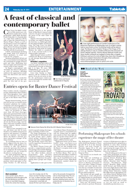 A Feast of Classical and Contemporary Ballet Ape Town City Ballet Contin- Gramme