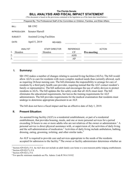 Bill Analysis and Fiscal Impact Statement