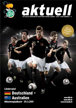 Australien Team.Dfb.De Mönchengladbach · 29.3.2011 Vom 26.6.-17.7.2011 Kommt Die FIFA Frauen- Weltmeisterschaft™ Nach Deutschland