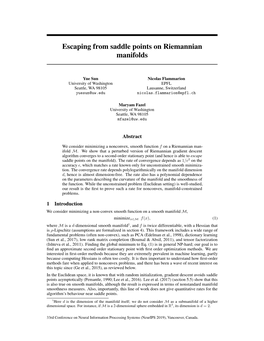 Escaping from Saddle Points on Riemannian Manifolds