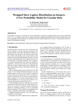 Wrapped Skew Laplace Distribution on Integers:A New Probability