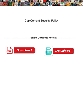 Csp Content Security Policy