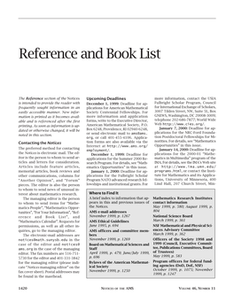 Reference and Book List