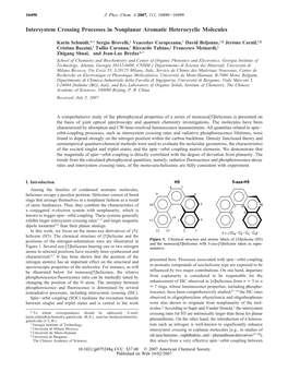 Intersystem Crossing Processes in Nonplanar Aromatic Heterocyclic Molecules