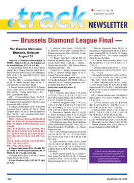 — Brussels Diamond League Final —