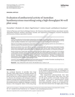 Evaluation of Antibacterial Activity of Australian
