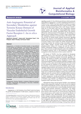 Anti-Angiogenic Potential of Secondary Metabolites Against Tyrosine Kinase Domain of Vascular Endothelial Growth Factor Receptor-1: an in Silico Approach