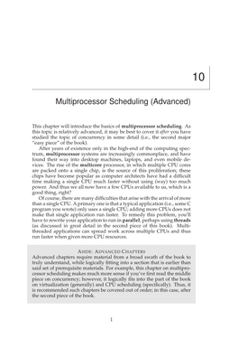 Multiprocessor Scheduling (Advanced)