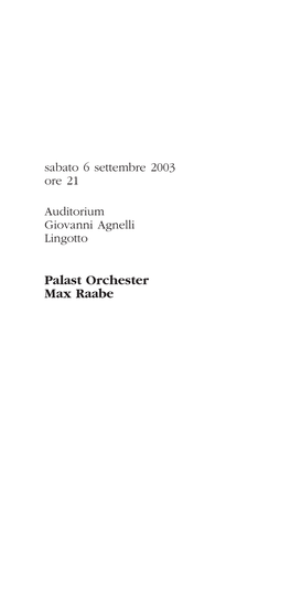 Palast Orchester Max Raabe