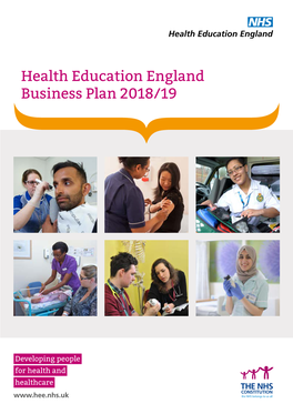 Health Education England Business Plan 2018/19