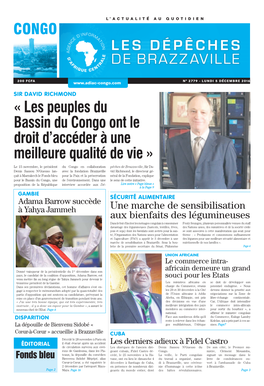 Les Peuples Du Bassin Du Congo Ont Le Droit D'accéder À Une Meilleure