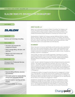 Slalom Runs Its Business on Changepoint