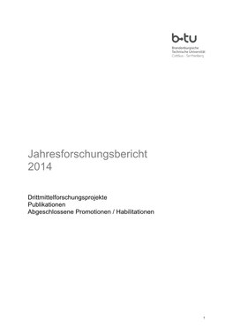 Jahresforschungsbericht 2014