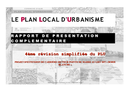 Le Plan Local D'urbanisme