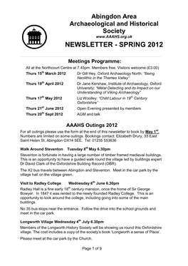 2007/01 Spring Newsletter