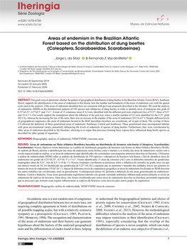 Areas of Endemism in the Brazilian Atlantic Forest Based on the Distribution of Dung Beetles (Coleoptera, Scarabaeidae, Scarabaeinae)