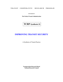 Improving Transit Security