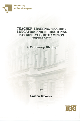 Teacher Training, Teacher Education and Educational Studies at Southampton University