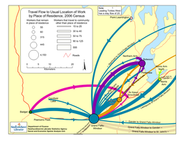 Grand Falls-Windsor 2006 Census Travel Flow to Work