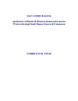 SALVATORE RAGUSA (Professore