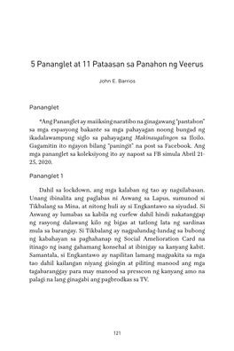 5 Pananglet at 11 Pataasan Sa Panahon Ng Veerus