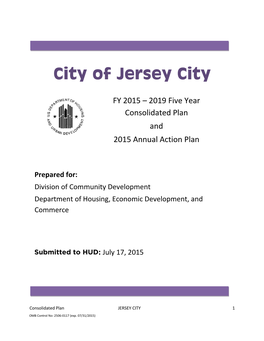 2019 Five Year Consolidated Plan and 2015 Annual Action Plan