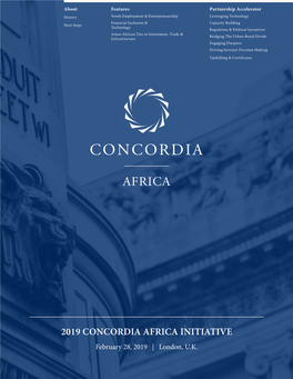 2019 CONCORDIA AFRICA INITIATIVE February 28, 2019 | London, U.K