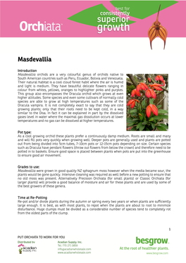 Masdevallia Growing Guide