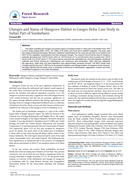 Changes and Status of Mangrove Habitat in Ganges Delta: Case