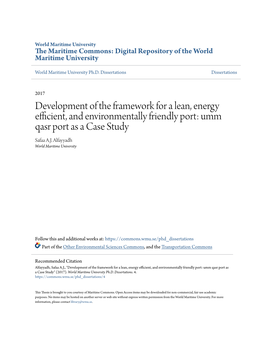 Umm Qasr Port As a Case Study Safaa A.J