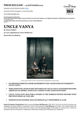 UNCLE VANYA by Anton Chekhov