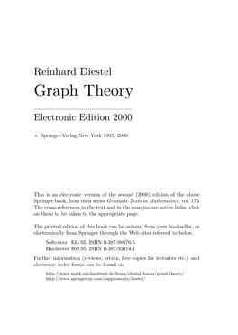 Diestel: Graph Theory