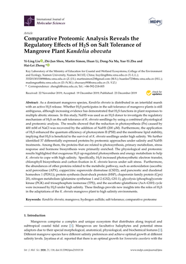 Comparative Proteomic Analysis Reveals the Regulatory Effects Of