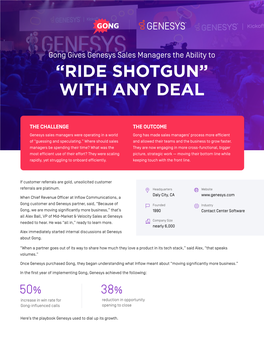 Ride Shotgun” with Any Deal