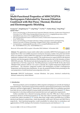 Multi-Functional Properties of MWCNT/PVA Buckypapers Fabricated by Vacuum Filtration Combined with Hot Press: Thermal, Electrical and Electromagnetic Shielding