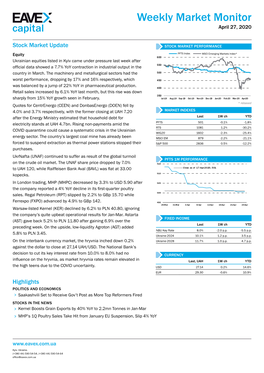 Weekly Market Monitor April 27, 2020